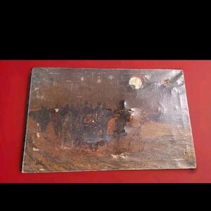 Vintage Art Print with Equestrian Scene